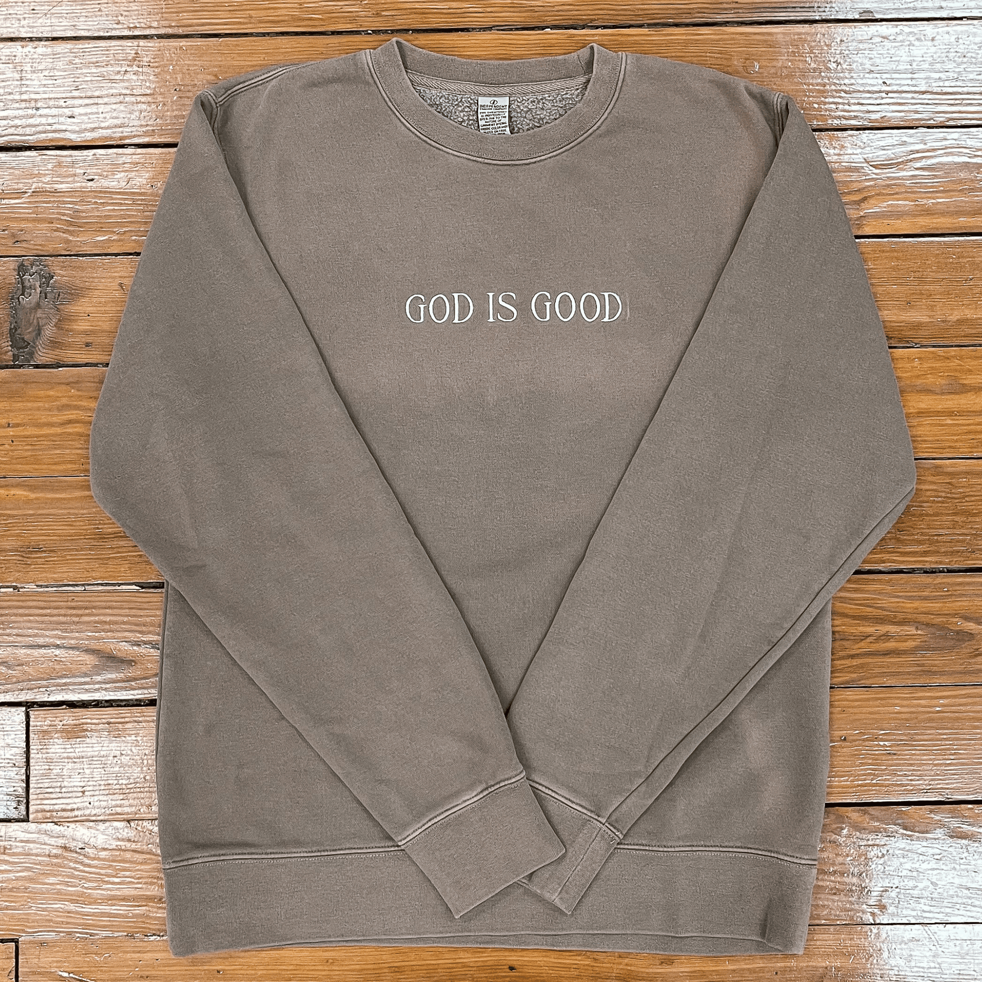 God Is Good Embroidered Sweatshirt - Garrison & Co.